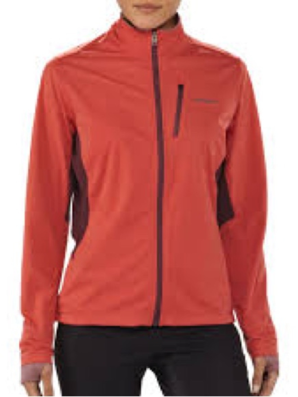 Patagonia Adze Hybrid Jacket Women S Orange Burgundy Excellent Softshell Zip